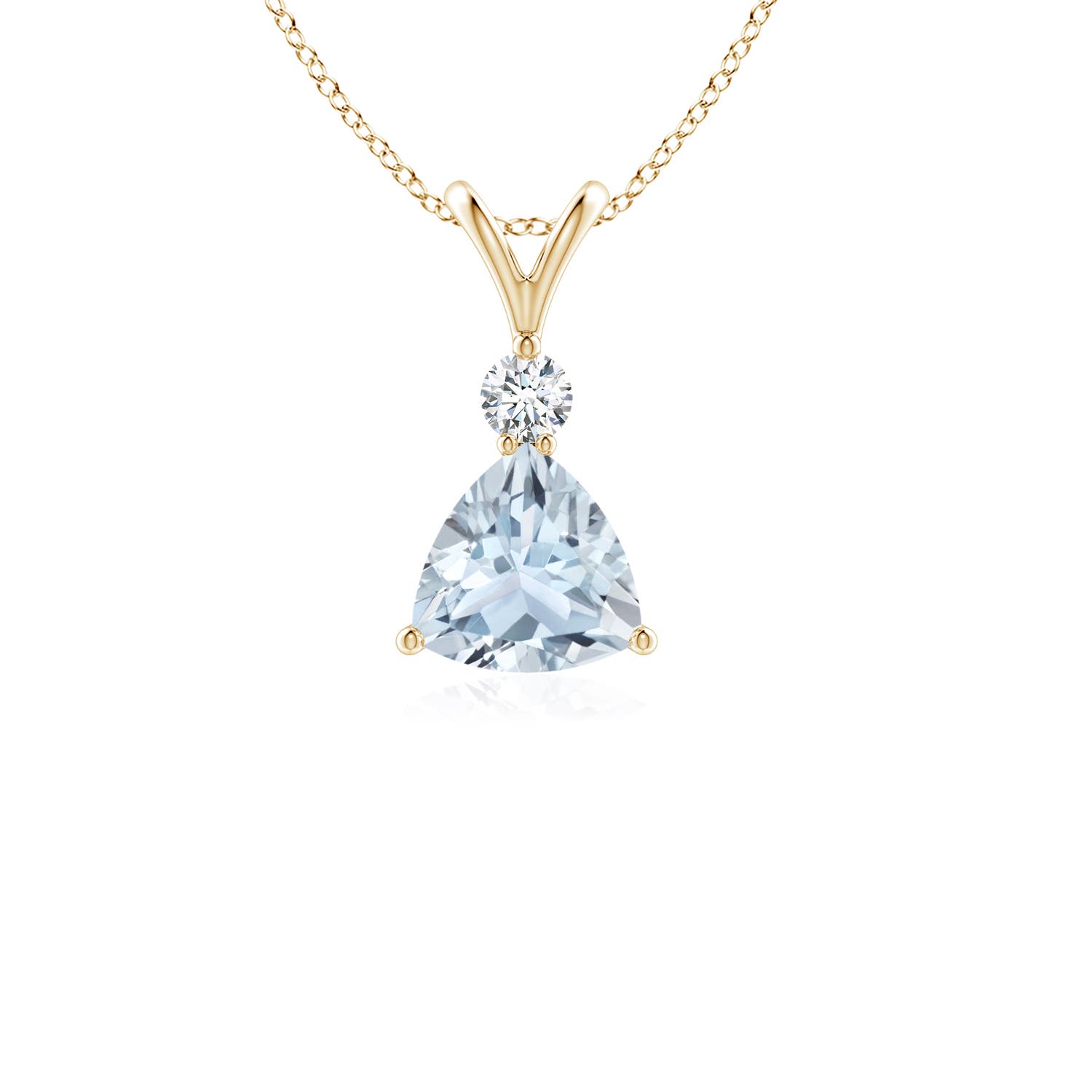 A - Aquamarine / 0.39 CT / 14 KT Yellow Gold