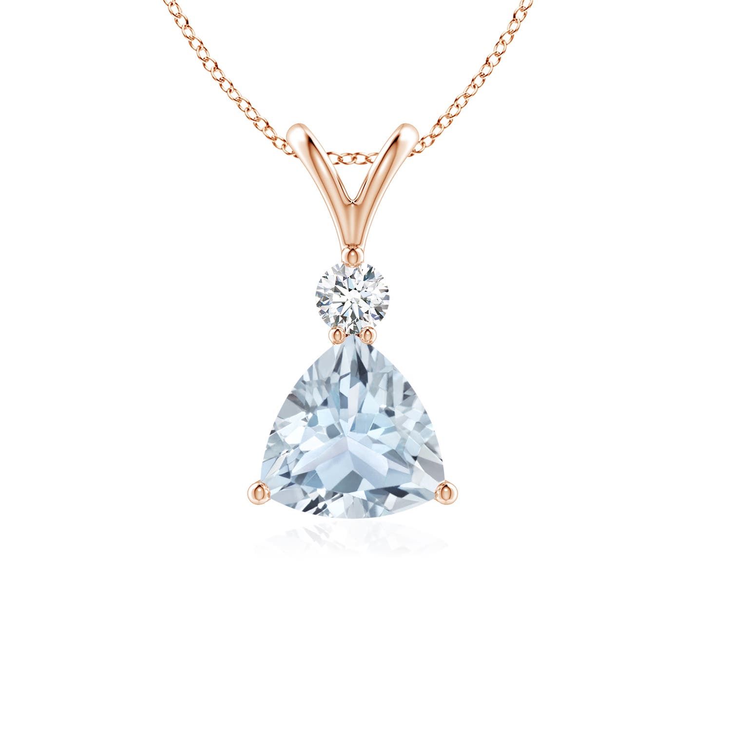 A - Aquamarine / 0.68 CT / 14 KT Rose Gold