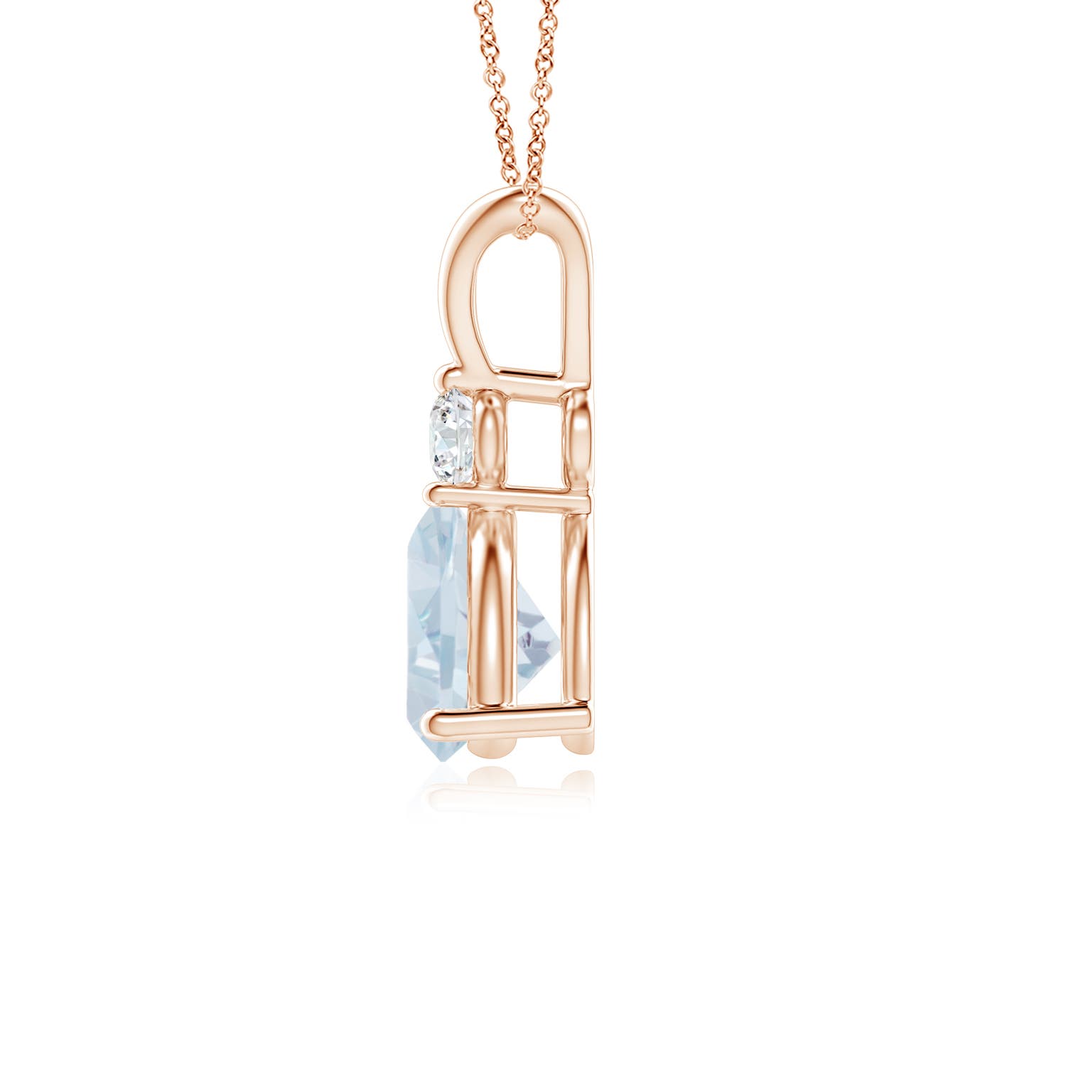 A - Aquamarine / 0.68 CT / 14 KT Rose Gold