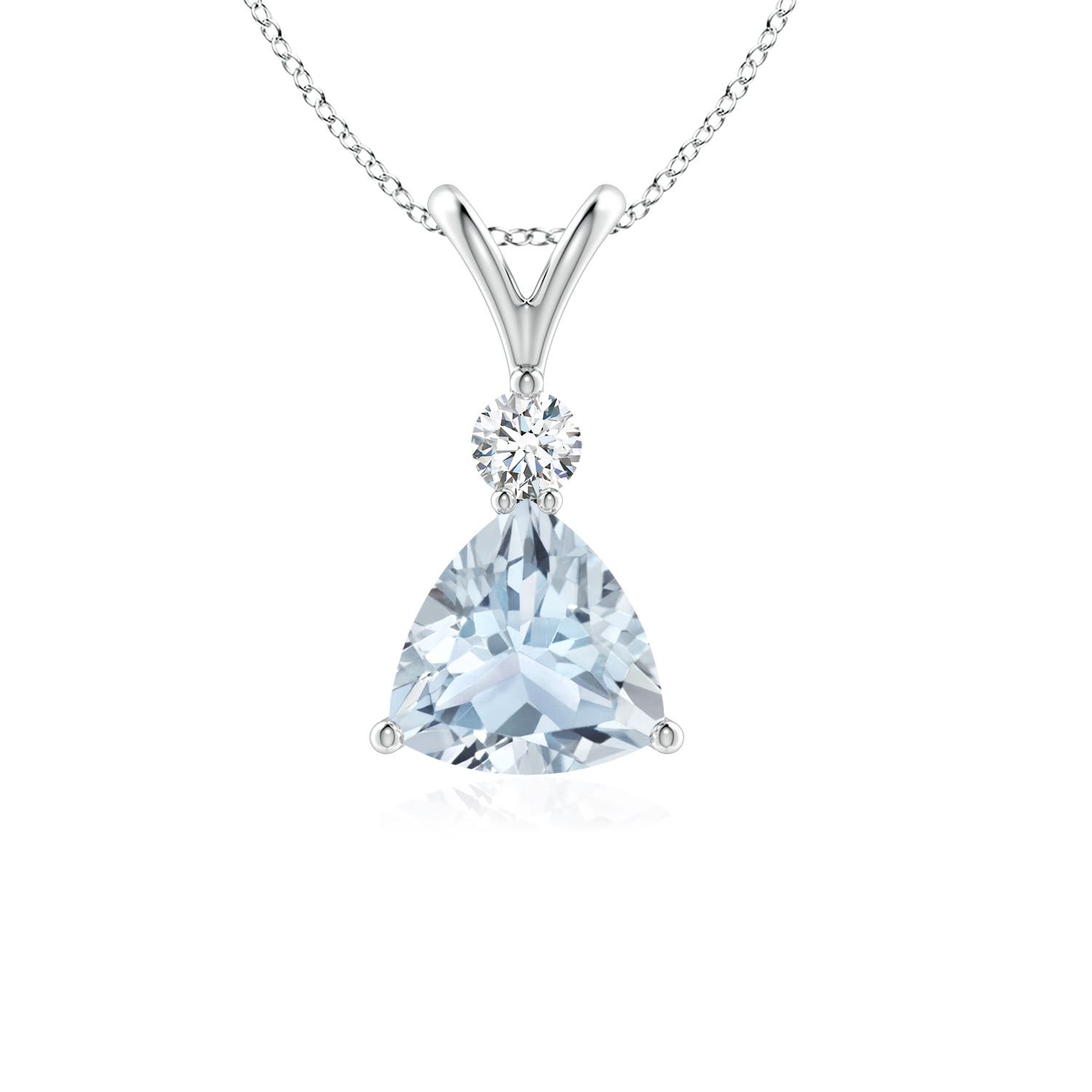 A - Aquamarine / 0.68 CT / 14 KT White Gold