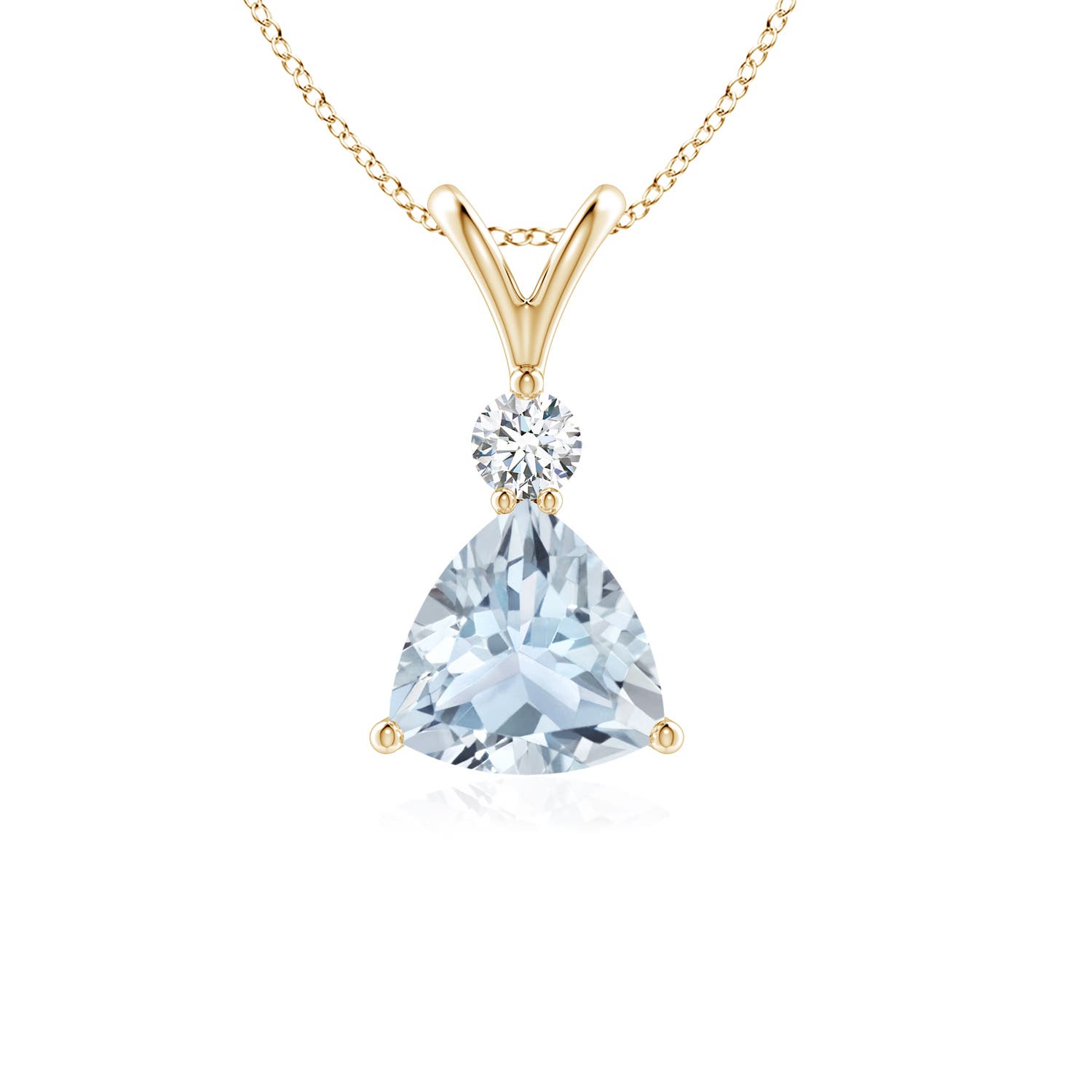 A - Aquamarine / 0.68 CT / 14 KT Yellow Gold