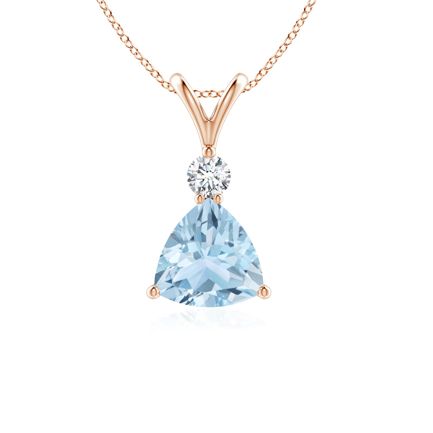 AA - Aquamarine / 0.68 CT / 14 KT Rose Gold