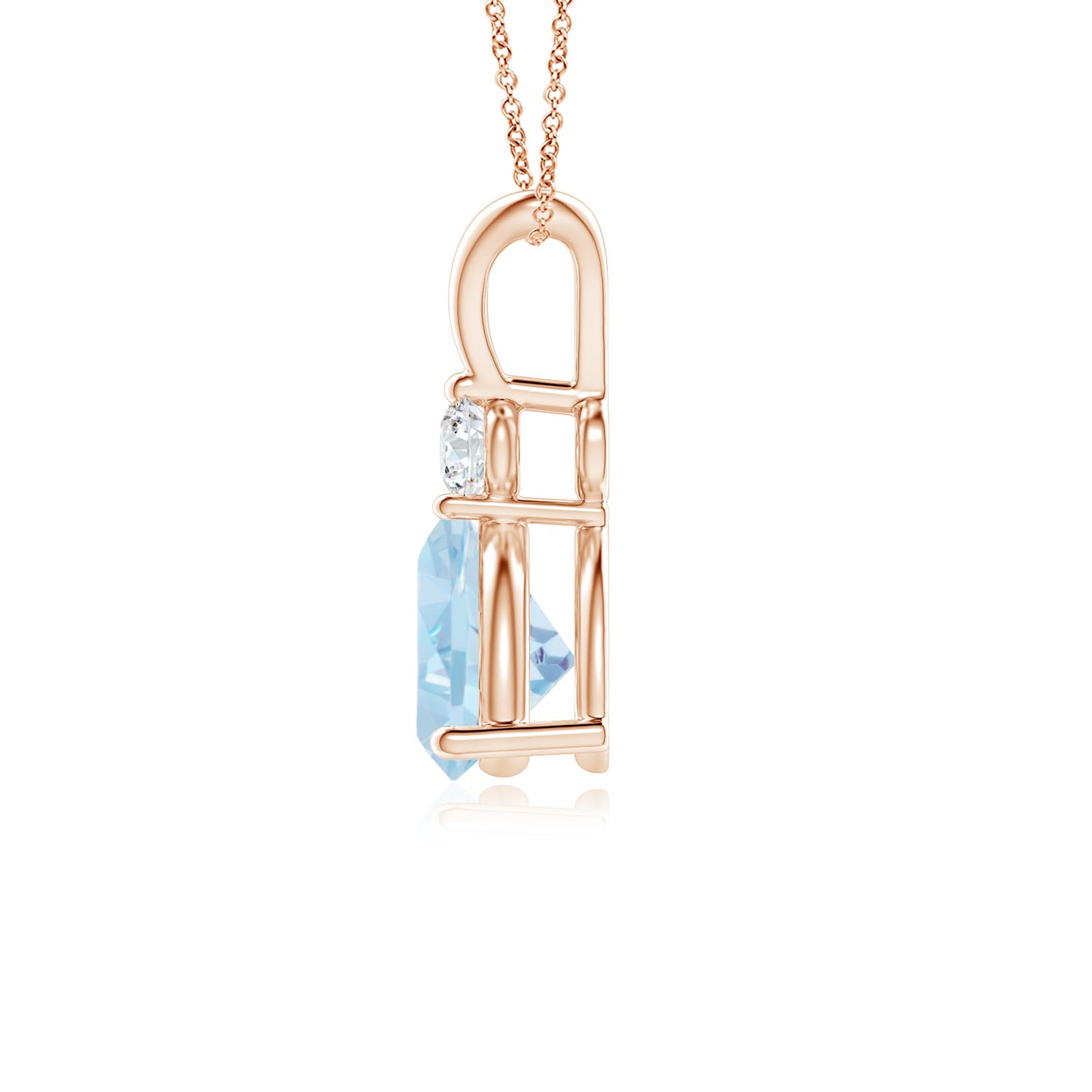 AA - Aquamarine / 0.68 CT / 14 KT Rose Gold