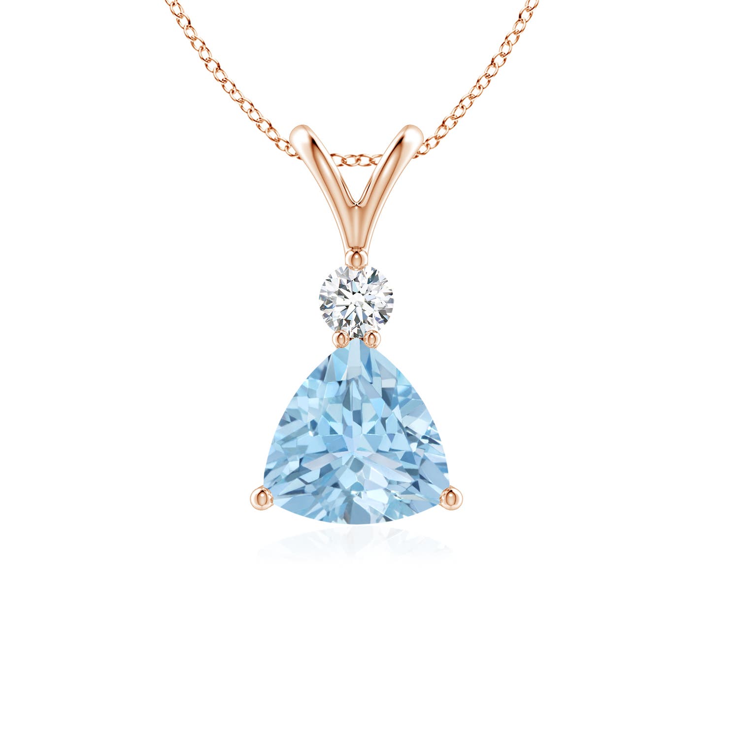 AAA - Aquamarine / 0.68 CT / 14 KT Rose Gold