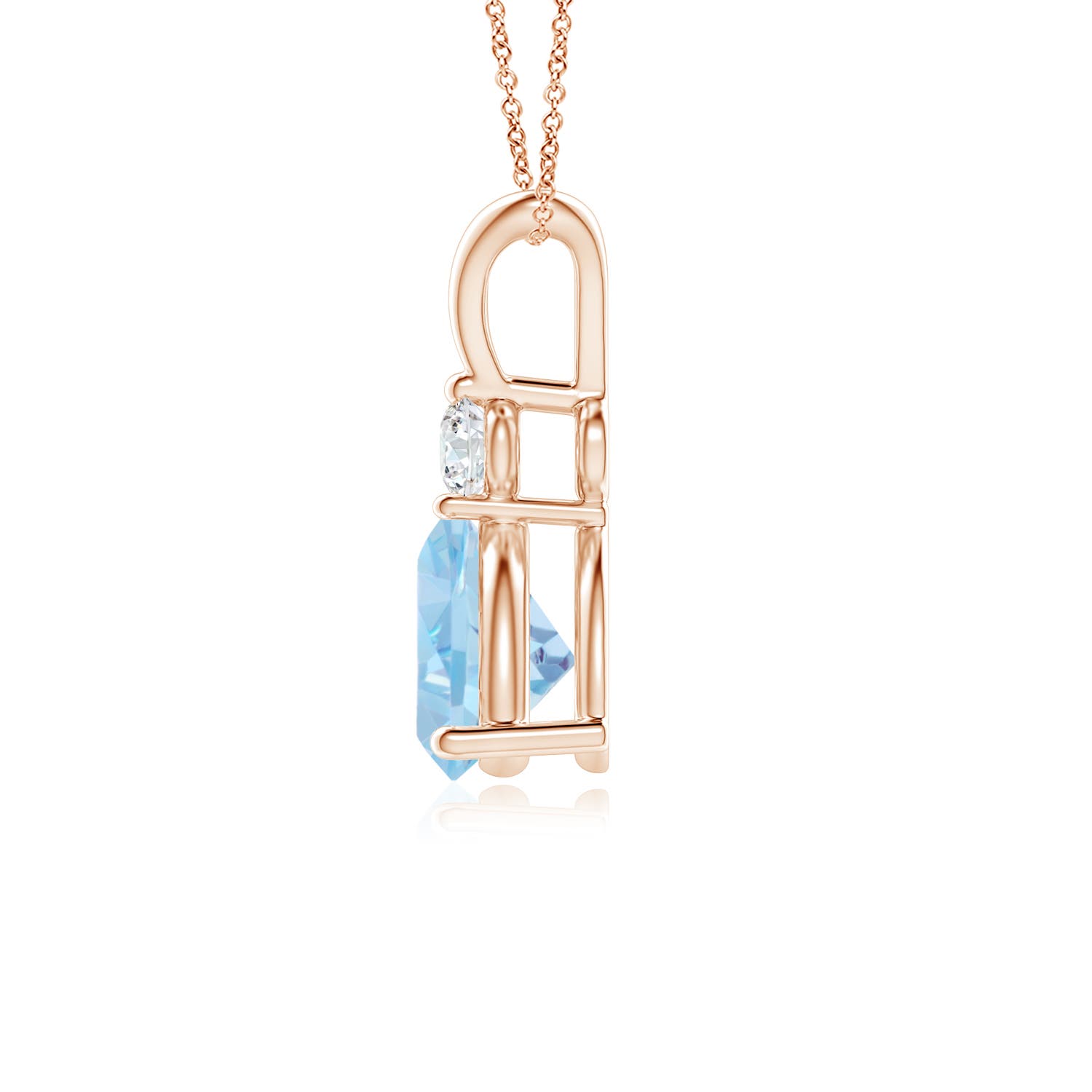 AAA - Aquamarine / 0.68 CT / 14 KT Rose Gold