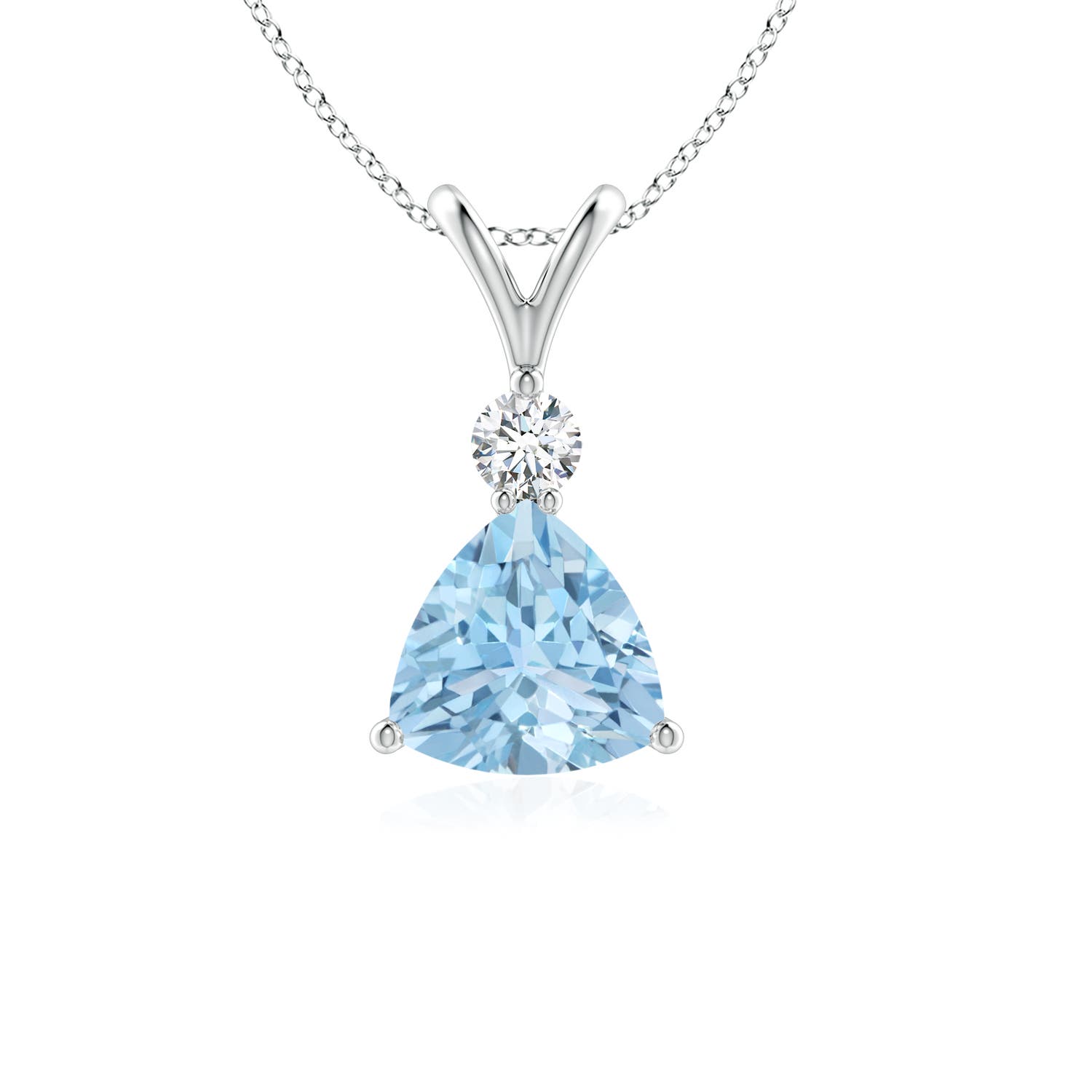 AAA - Aquamarine / 0.68 CT / 14 KT White Gold