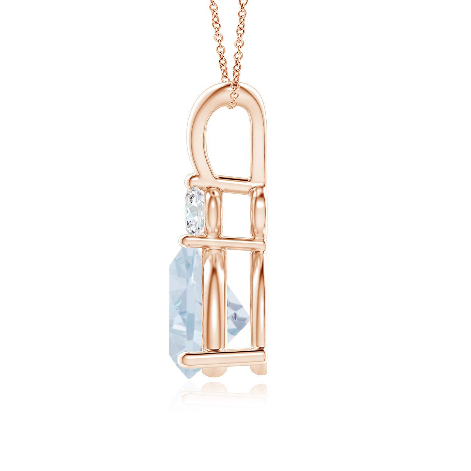 A - Aquamarine / 1.11 CT / 14 KT Rose Gold