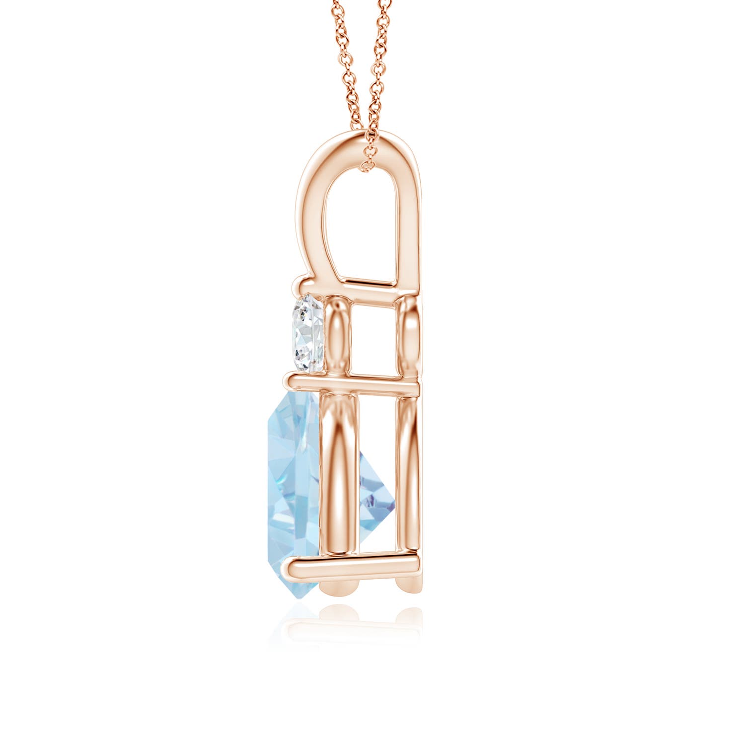 AA - Aquamarine / 1.11 CT / 14 KT Rose Gold