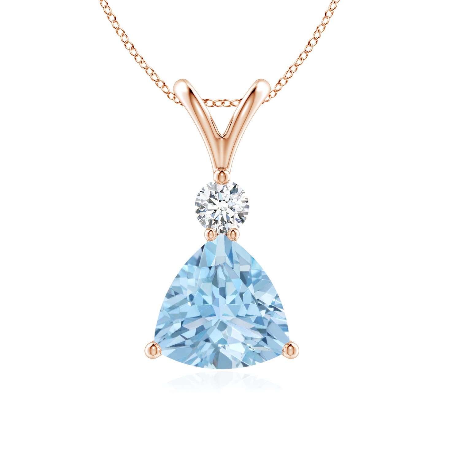 AAA - Aquamarine / 1.11 CT / 14 KT Rose Gold