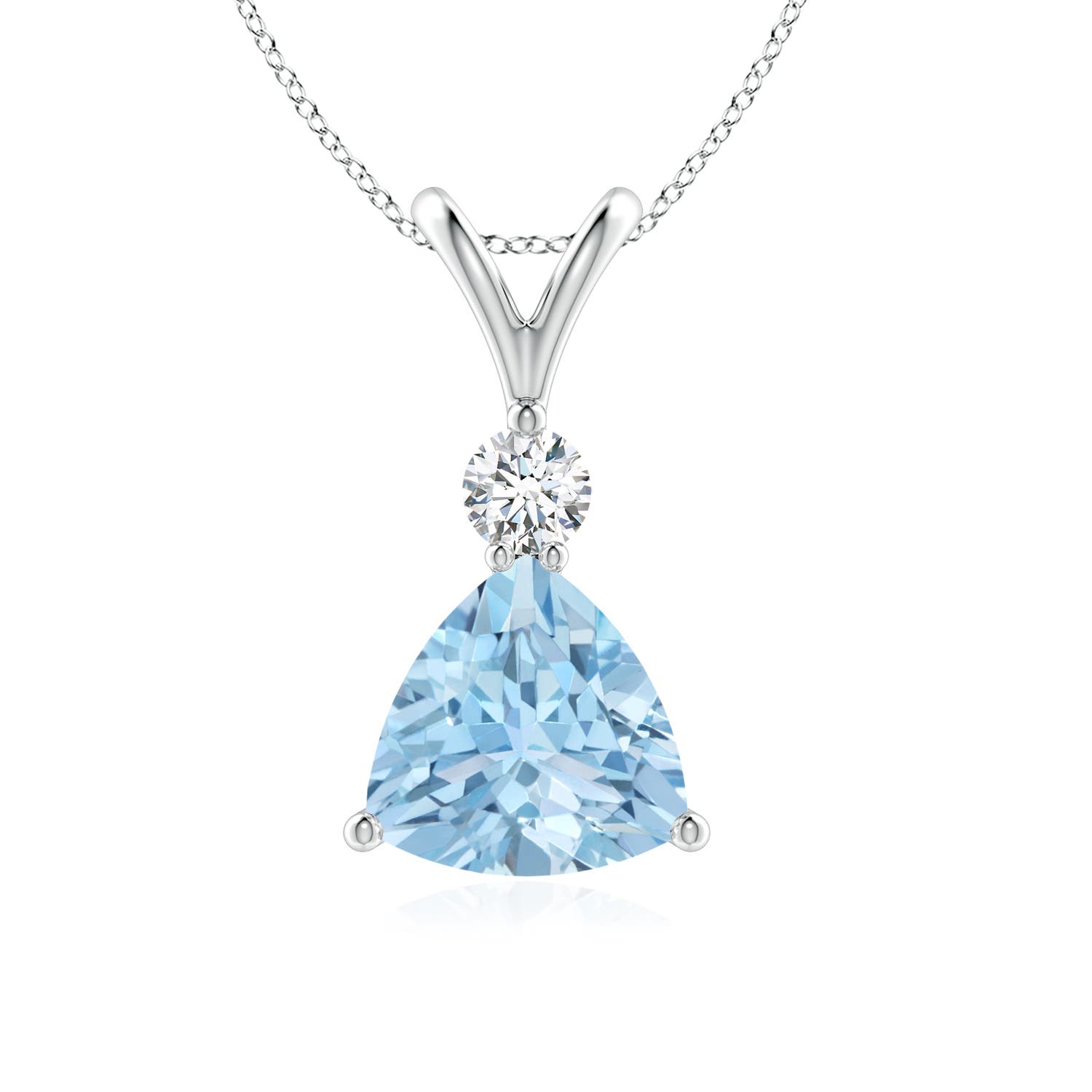 AAA - Aquamarine / 1.11 CT / 14 KT White Gold