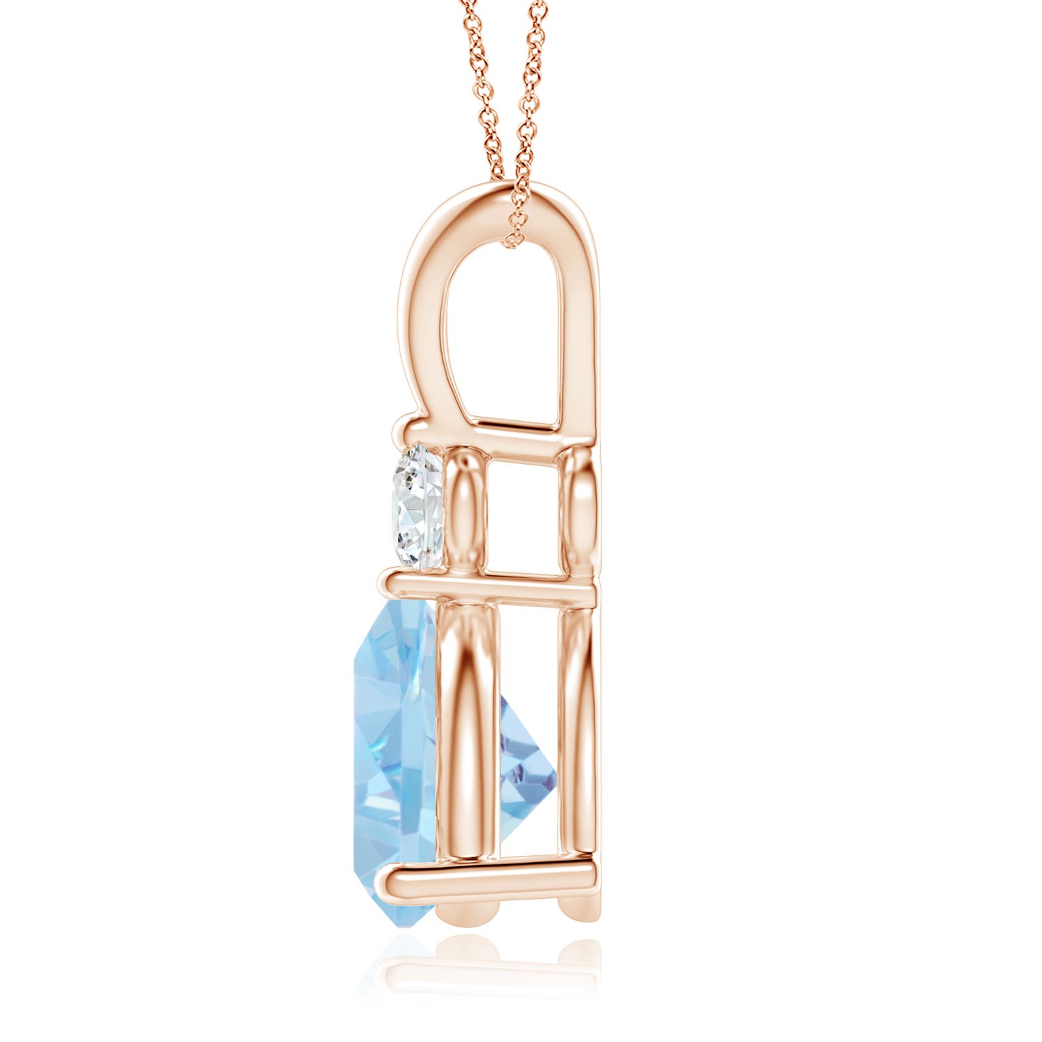 AAA - Aquamarine / 1.55 CT / 14 KT Rose Gold