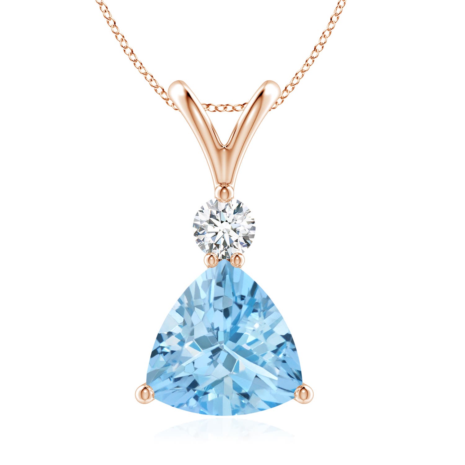 AAAA - Aquamarine / 1.55 CT / 14 KT Rose Gold