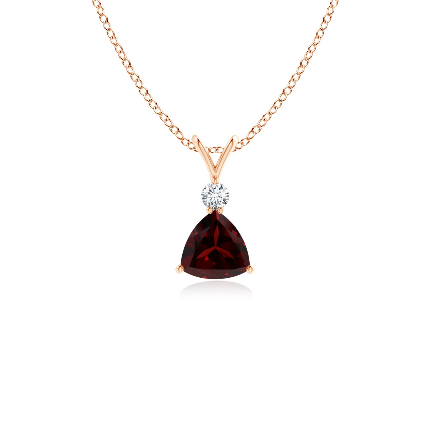 A - Garnet / 0.54 CT / 14 KT Rose Gold