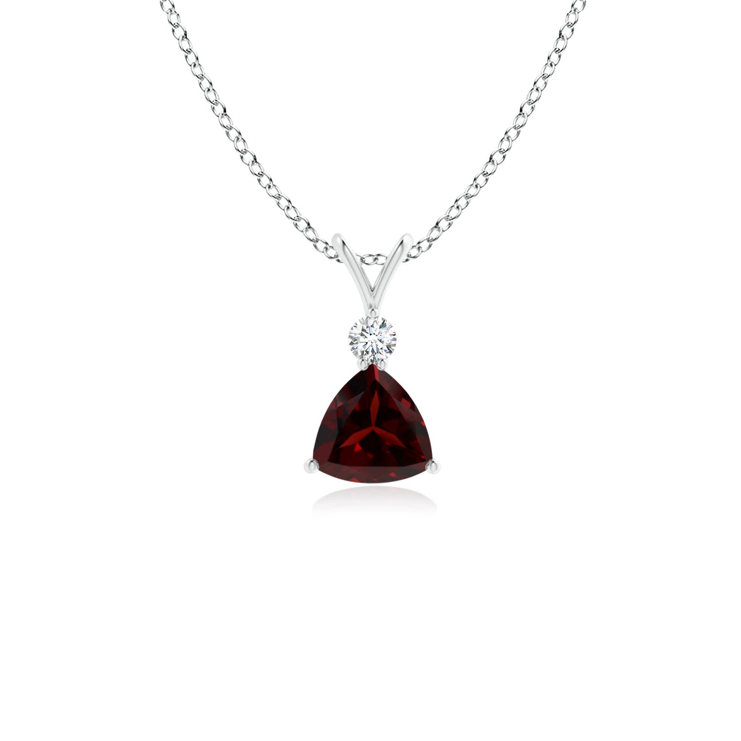 A - Garnet / 0.54 CT / 14 KT White Gold