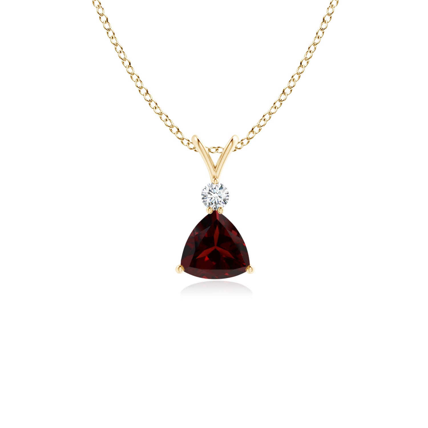 A - Garnet / 0.54 CT / 14 KT Yellow Gold