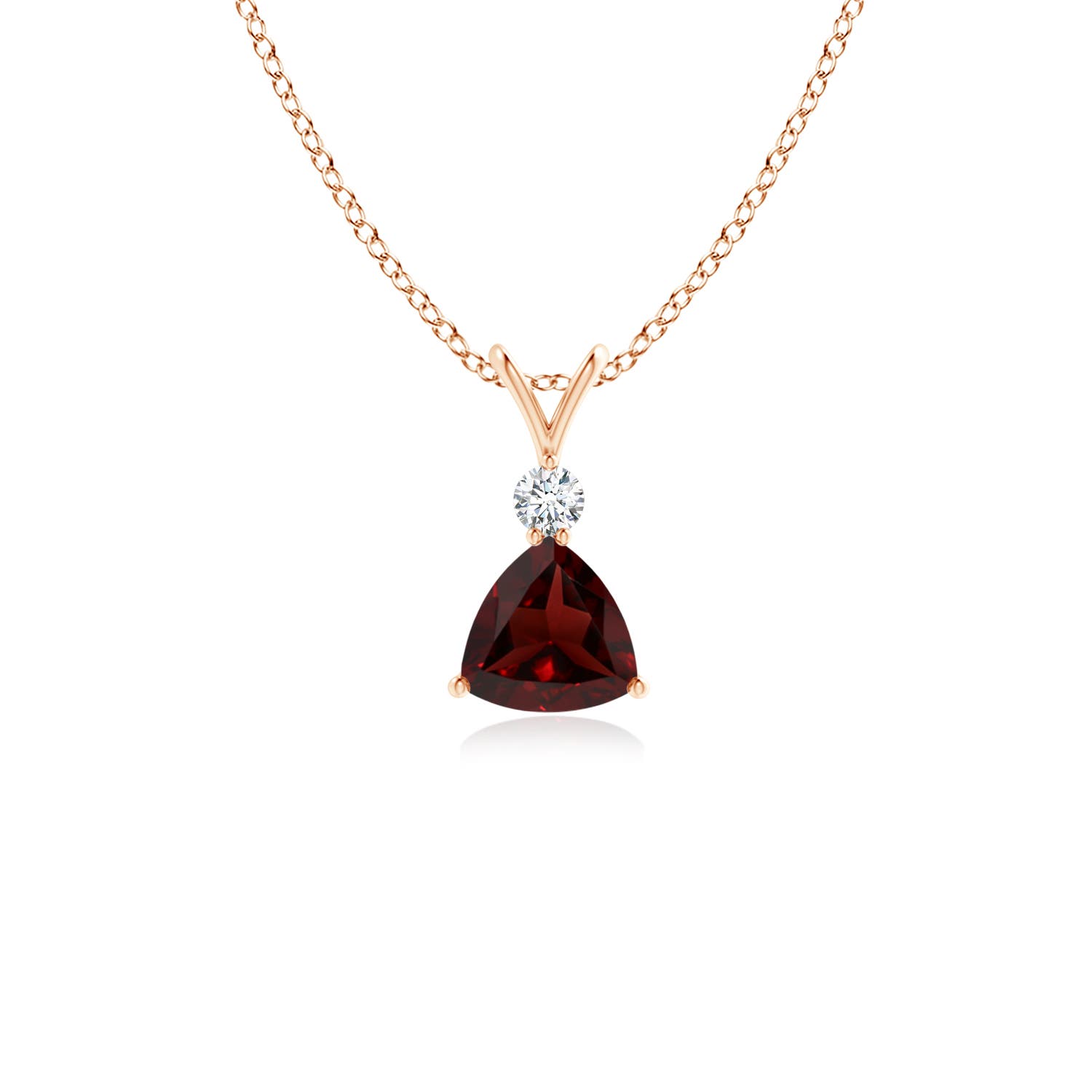 AA - Garnet / 0.54 CT / 14 KT Rose Gold