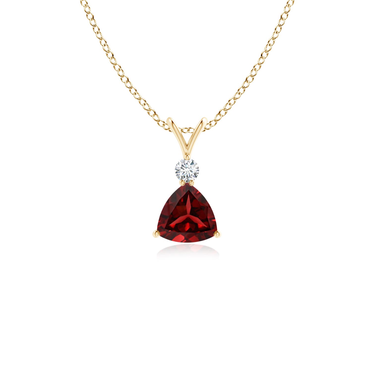 AAAA - Garnet / 0.54 CT / 14 KT Yellow Gold