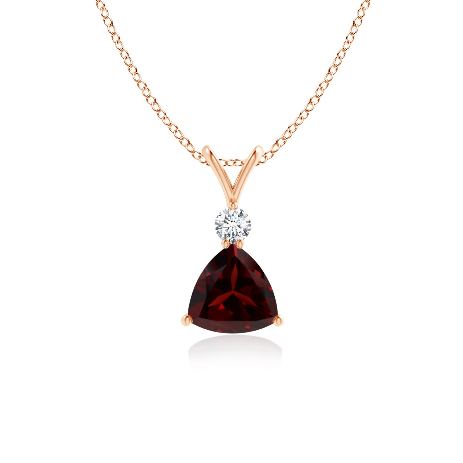 A - Garnet / 0.93 CT / 14 KT Rose Gold