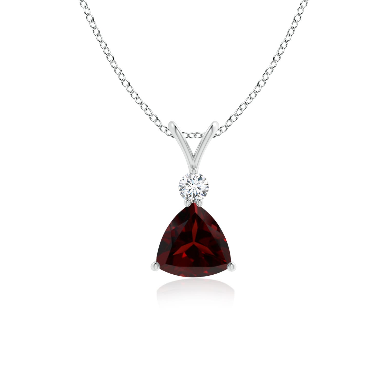 A - Garnet / 0.93 CT / 14 KT White Gold