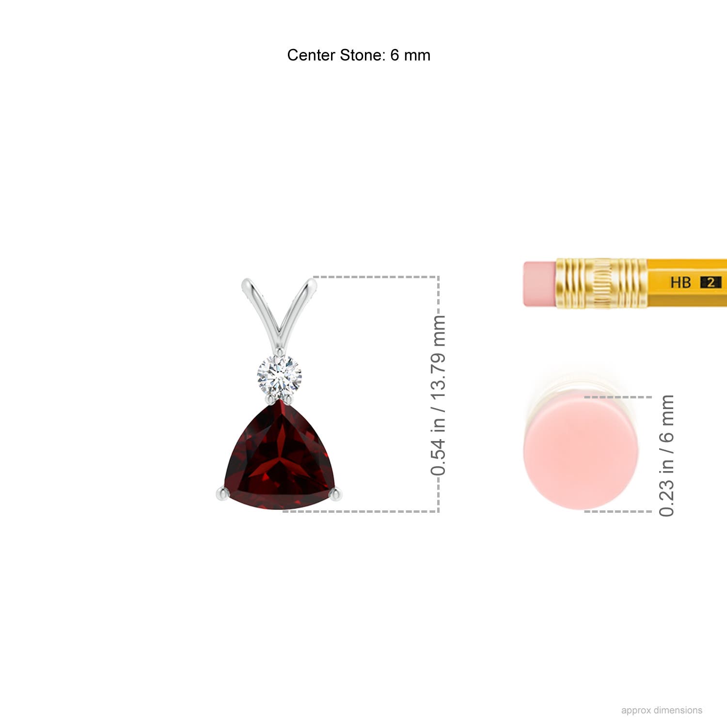 A - Garnet / 0.93 CT / 14 KT White Gold