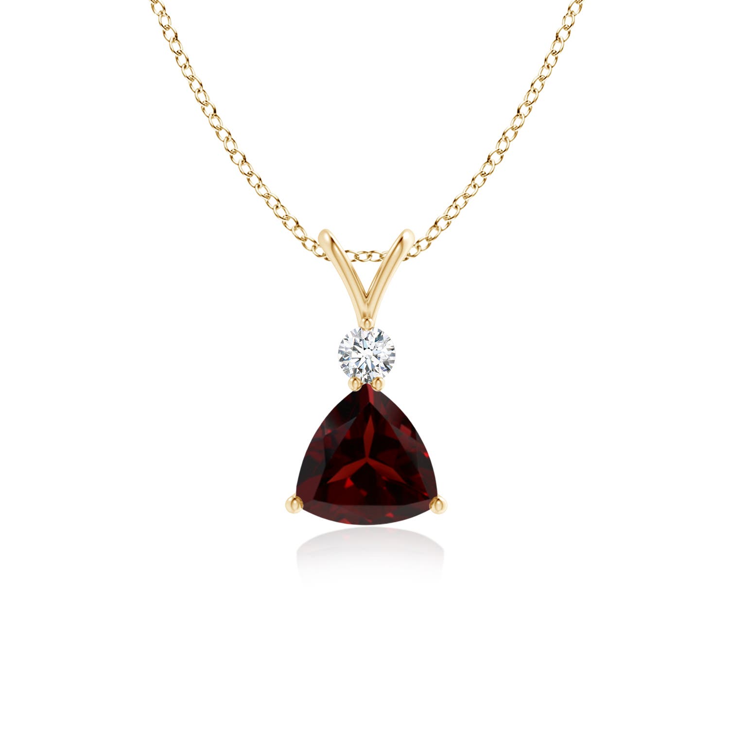 A - Garnet / 0.93 CT / 14 KT Yellow Gold