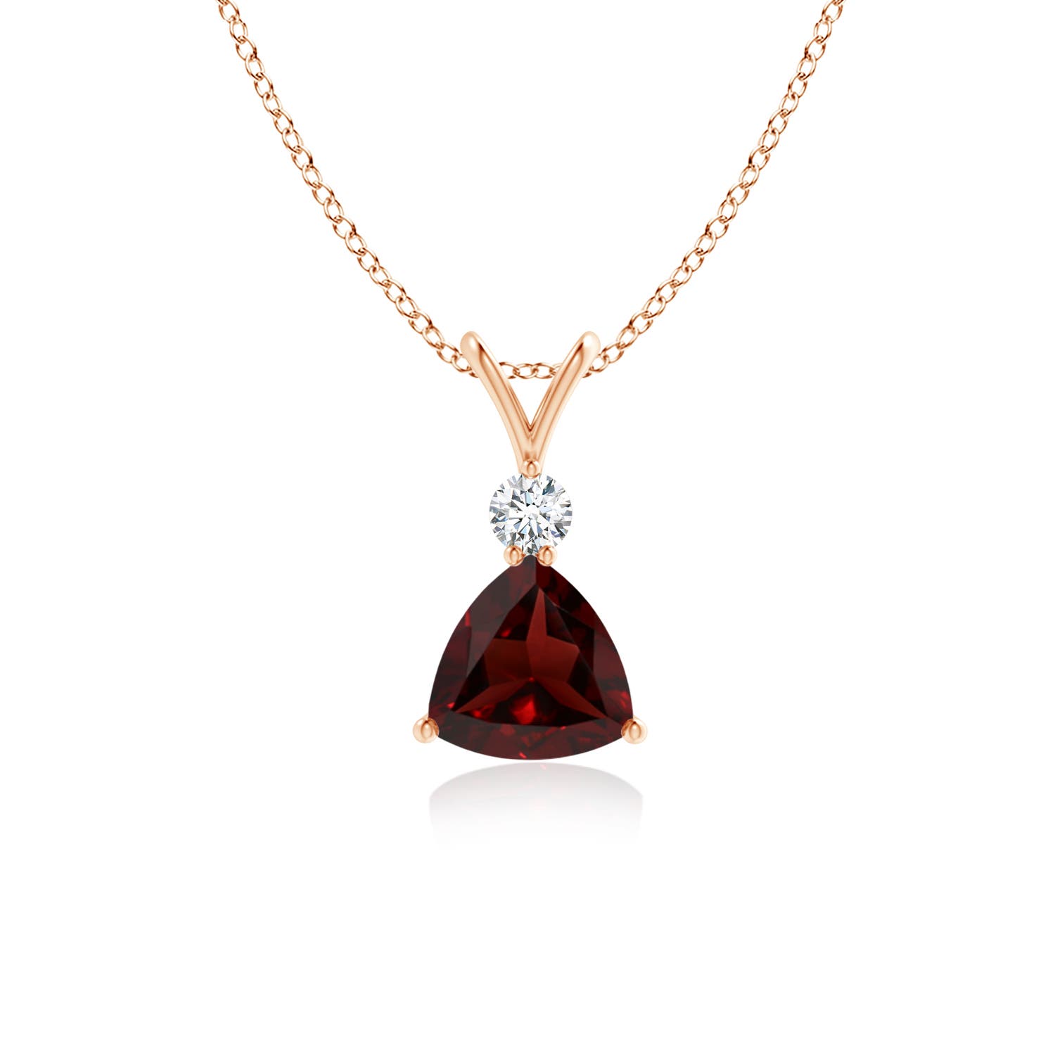 AA - Garnet / 0.93 CT / 14 KT Rose Gold