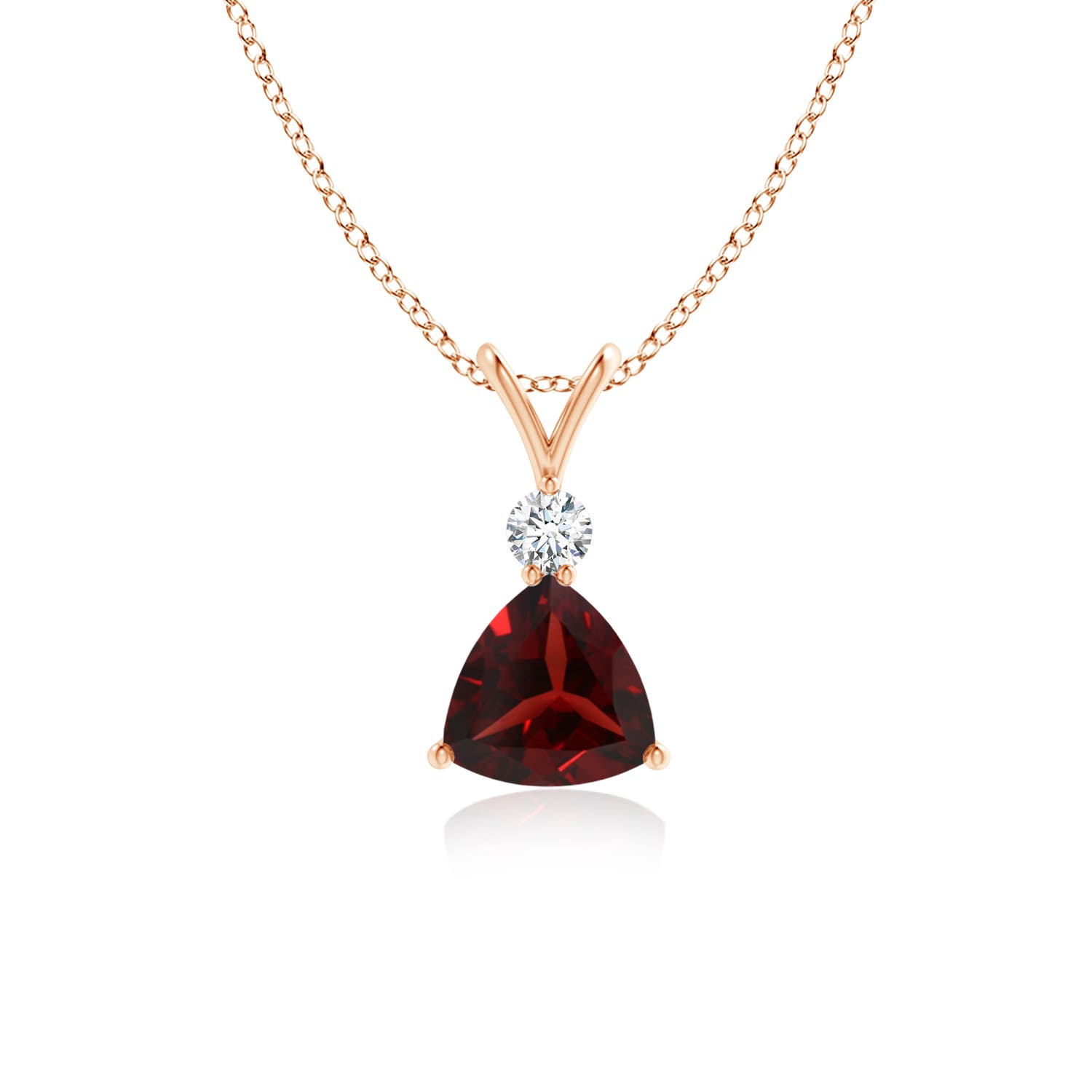 AAA - Garnet / 0.93 CT / 14 KT Rose Gold