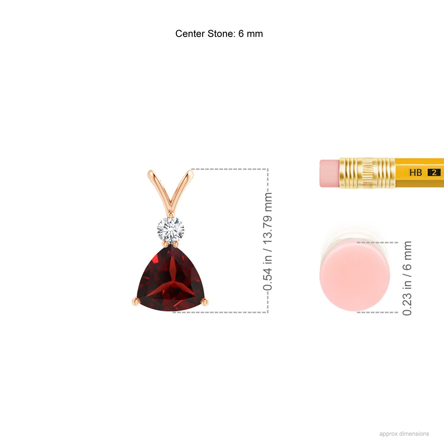 AAA - Garnet / 0.93 CT / 14 KT Rose Gold