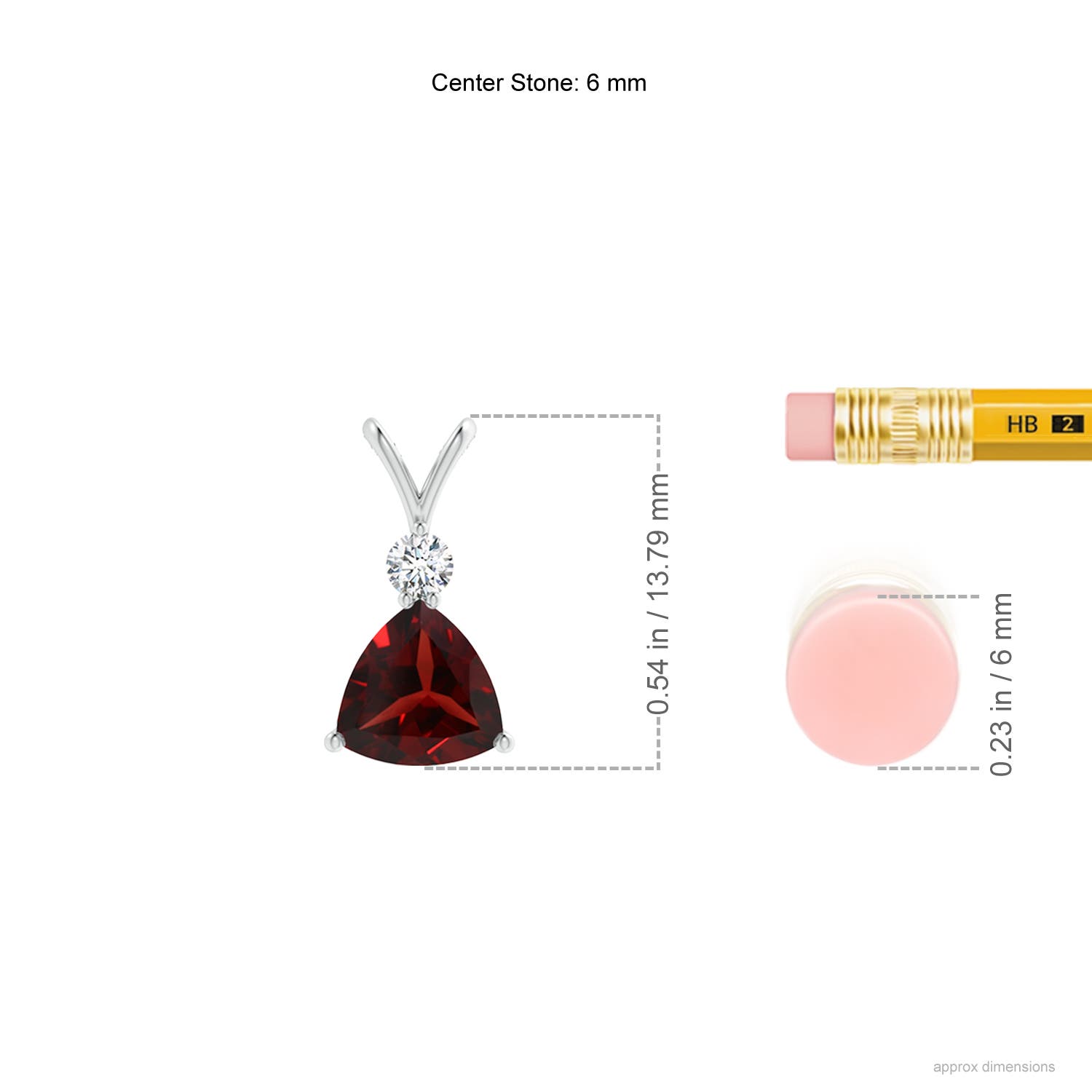 AAA - Garnet / 0.93 CT / 14 KT White Gold