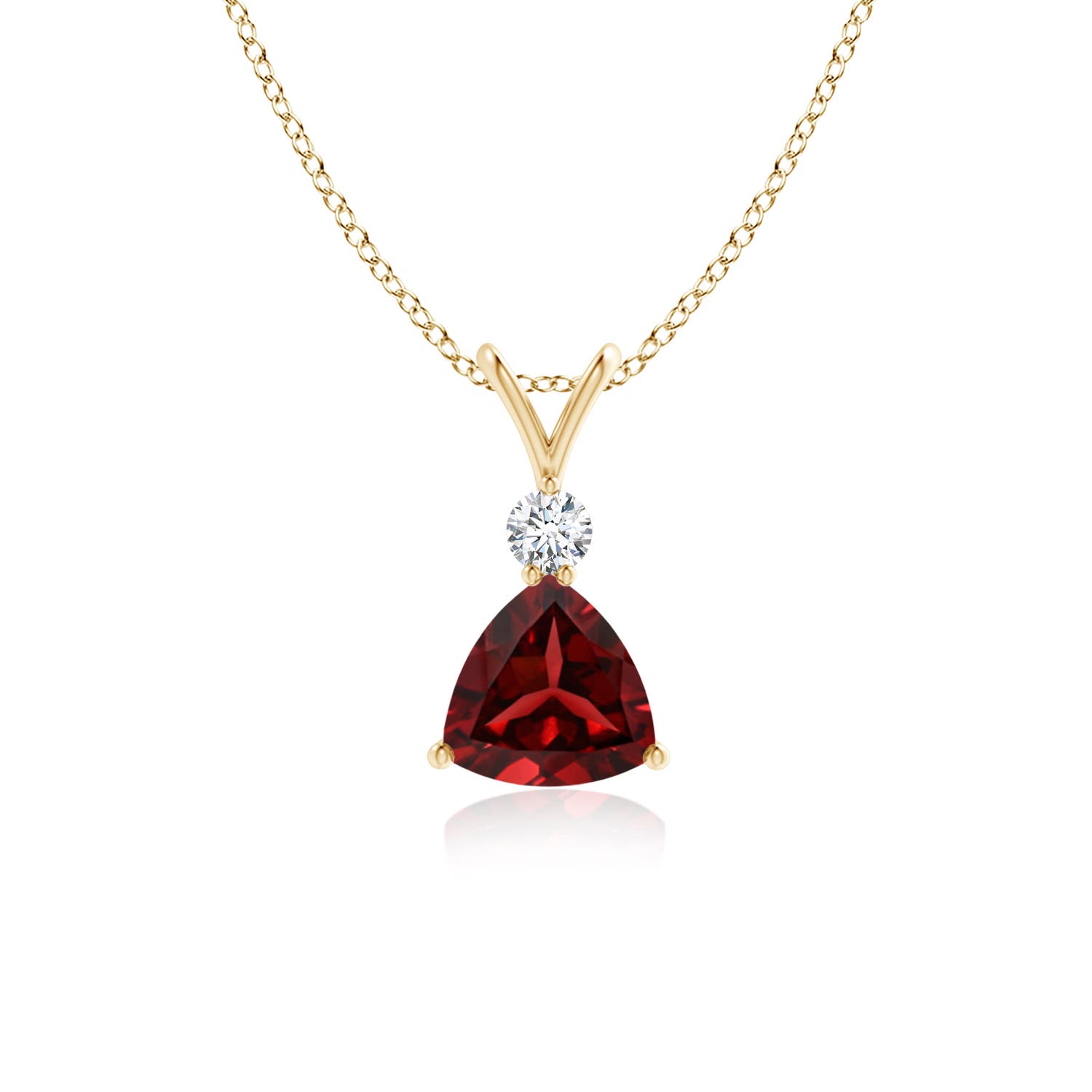 AAAA - Garnet / 0.93 CT / 14 KT Yellow Gold