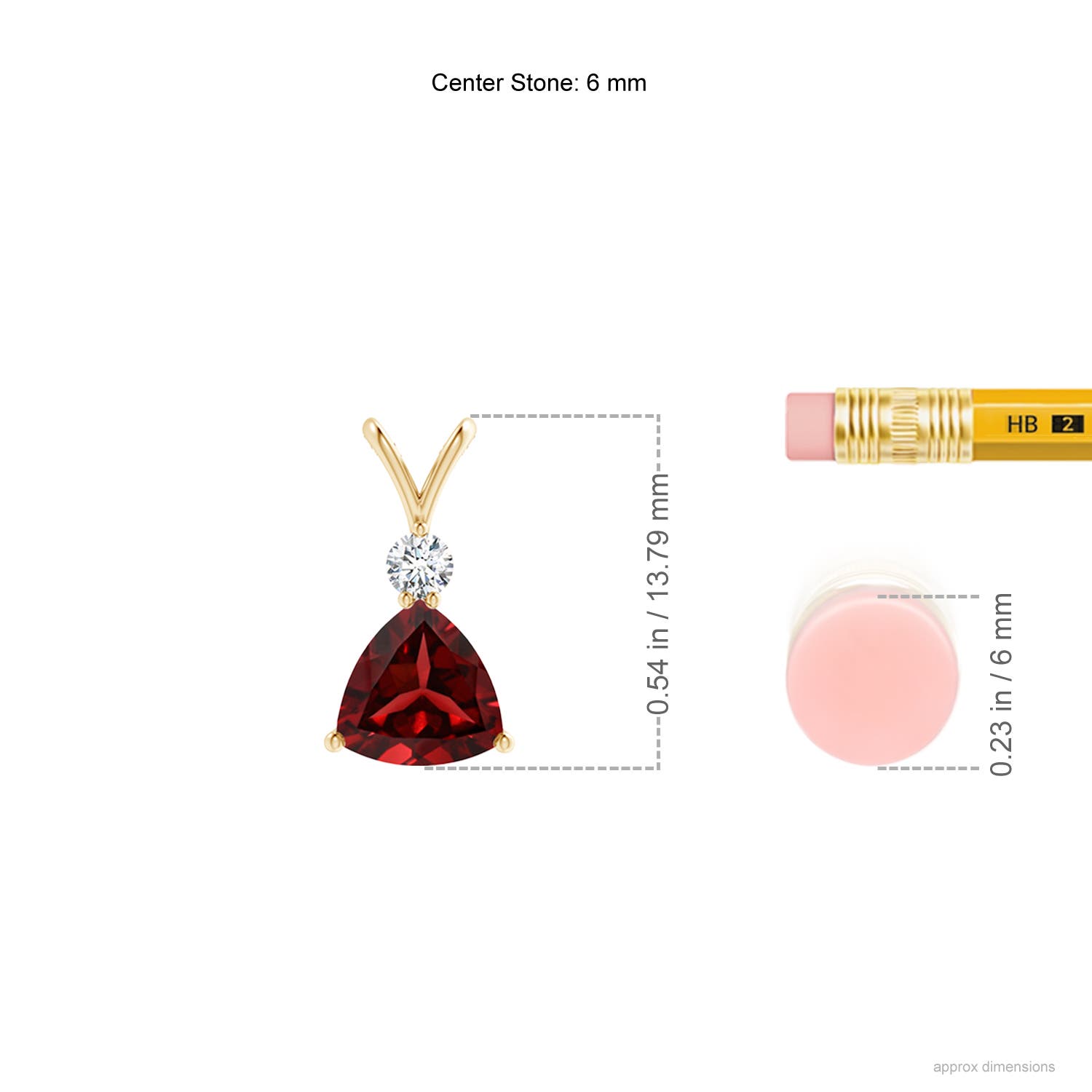 AAAA - Garnet / 0.93 CT / 14 KT Yellow Gold