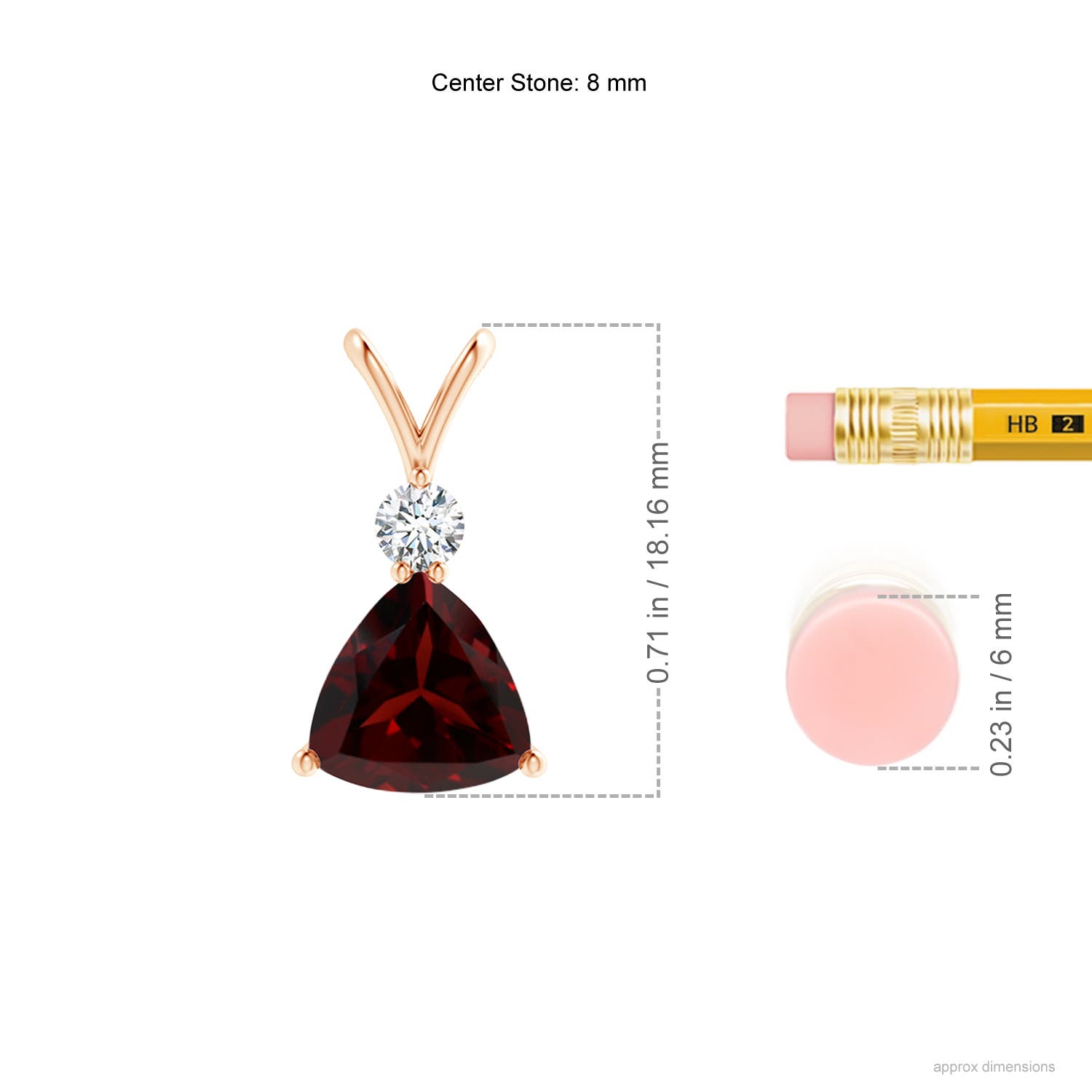 A - Garnet / 2.05 CT / 14 KT Rose Gold