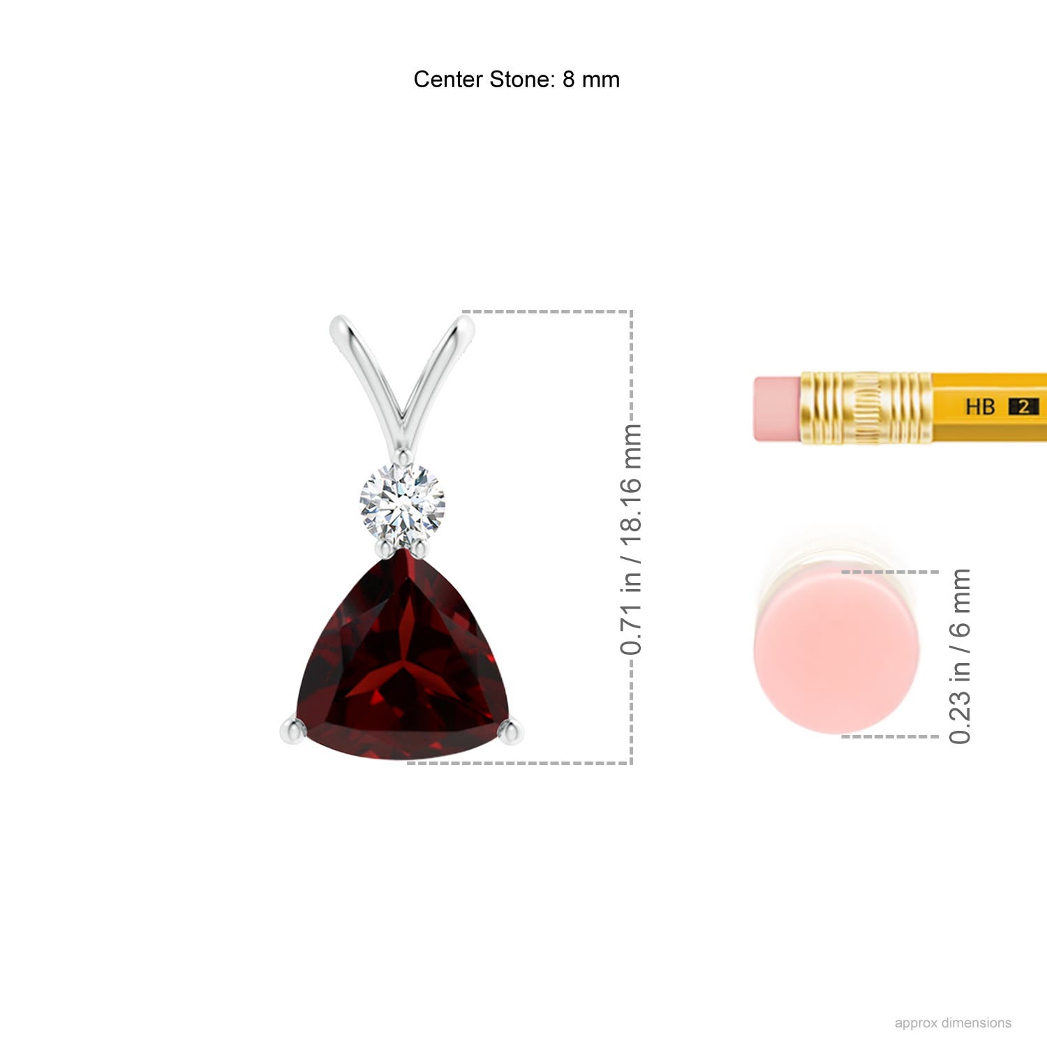 A - Garnet / 2.05 CT / 14 KT White Gold