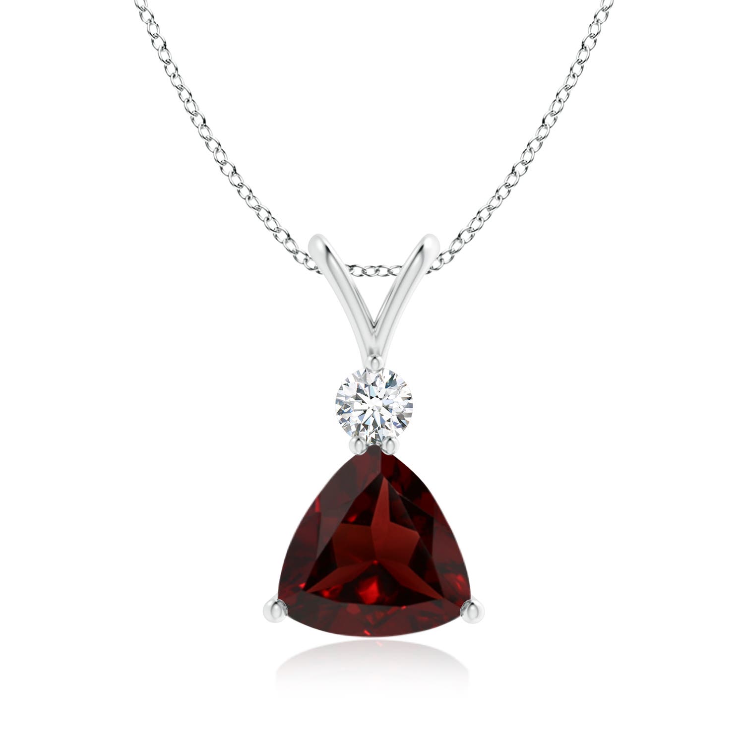 AA - Garnet / 2.05 CT / 14 KT White Gold