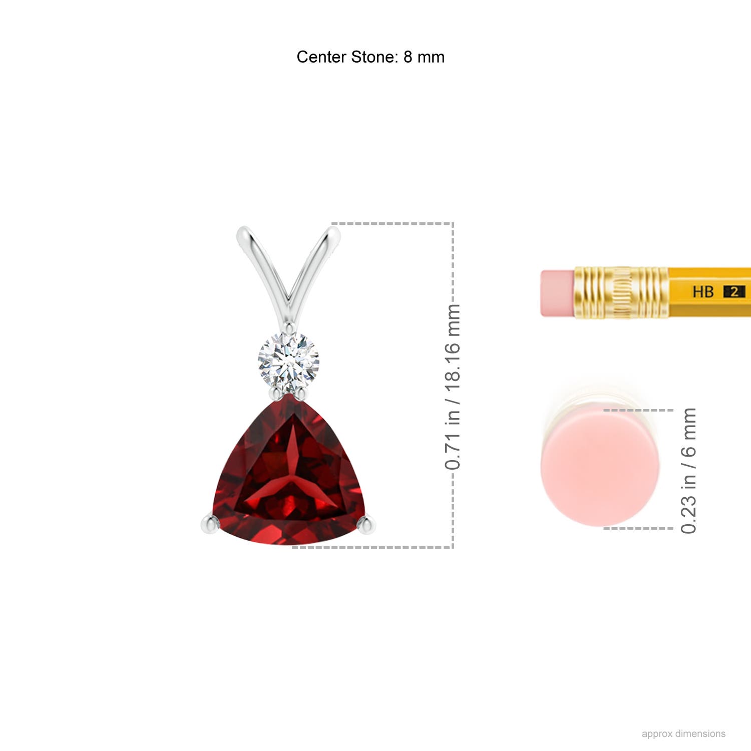 AAAA - Garnet / 2.05 CT / 14 KT White Gold