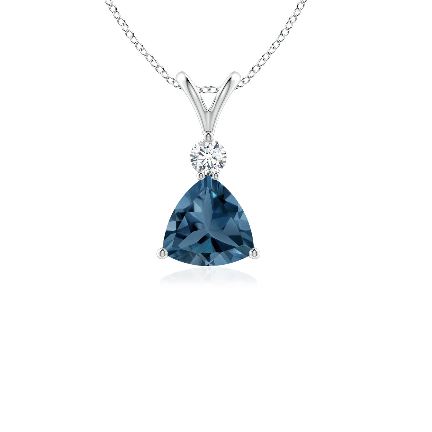 A - London Blue Topaz / 0.54 CT / 14 KT White Gold