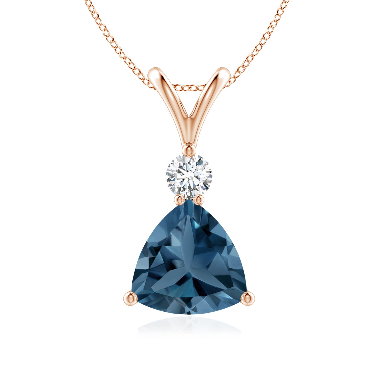 A - London Blue Topaz / 1.41 CT / 14 KT Rose Gold