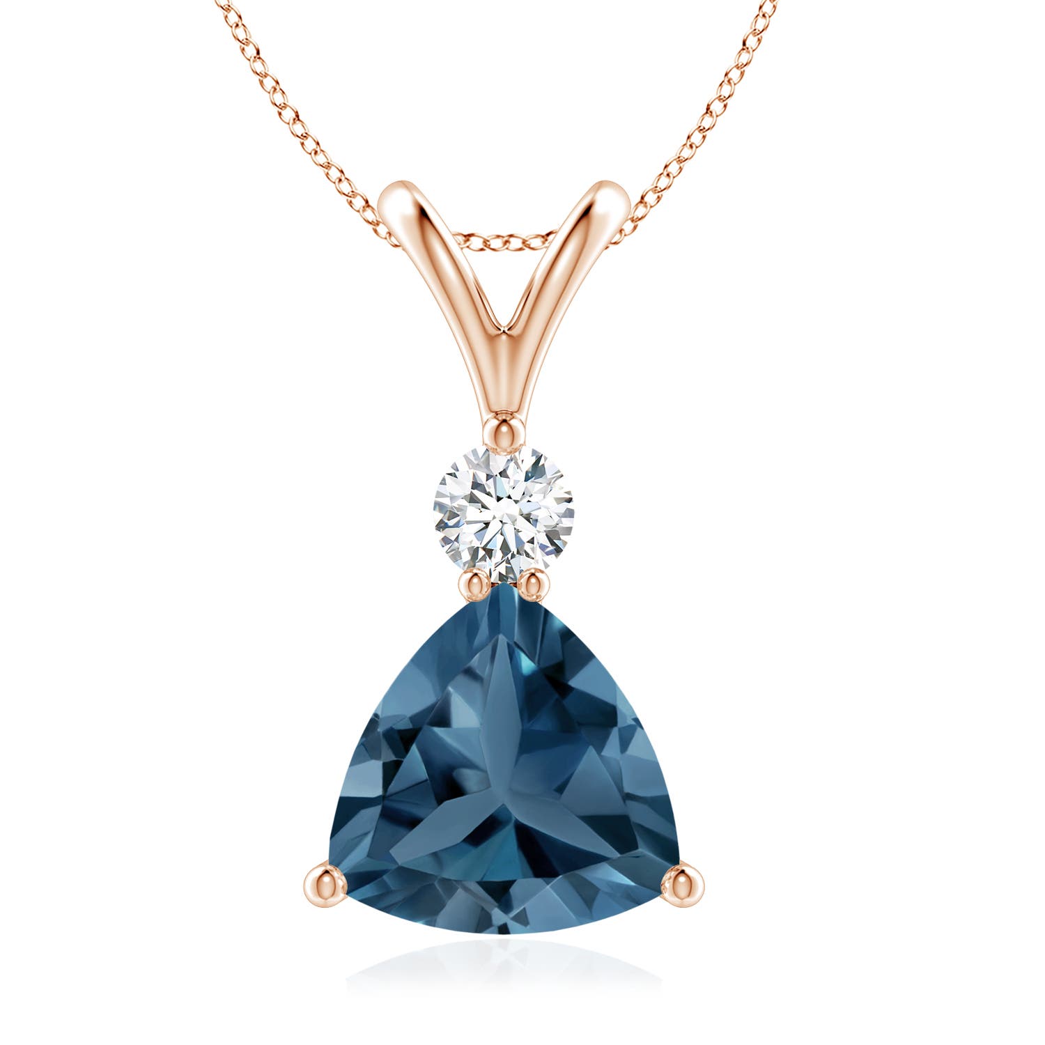 A - London Blue Topaz / 2.35 CT / 14 KT Rose Gold