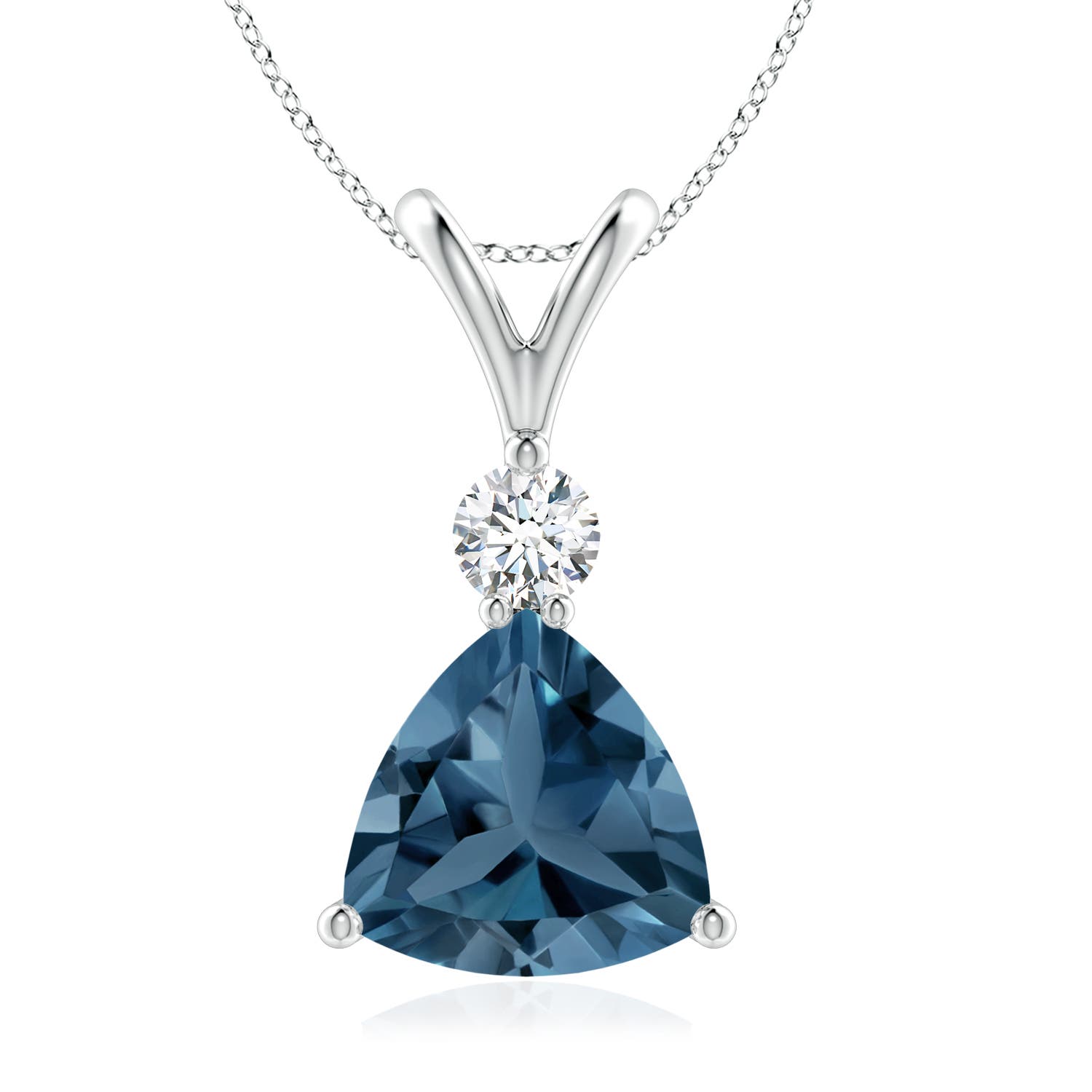 A - London Blue Topaz / 2.35 CT / 14 KT White Gold