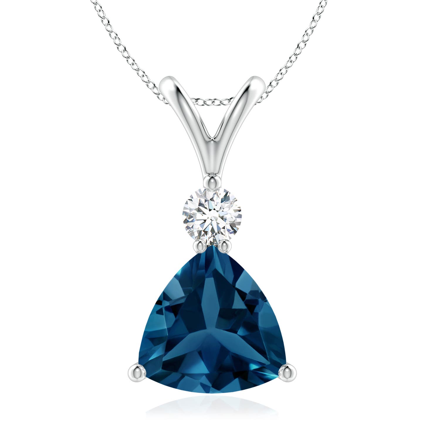 AAA - London Blue Topaz / 2.35 CT / 14 KT White Gold