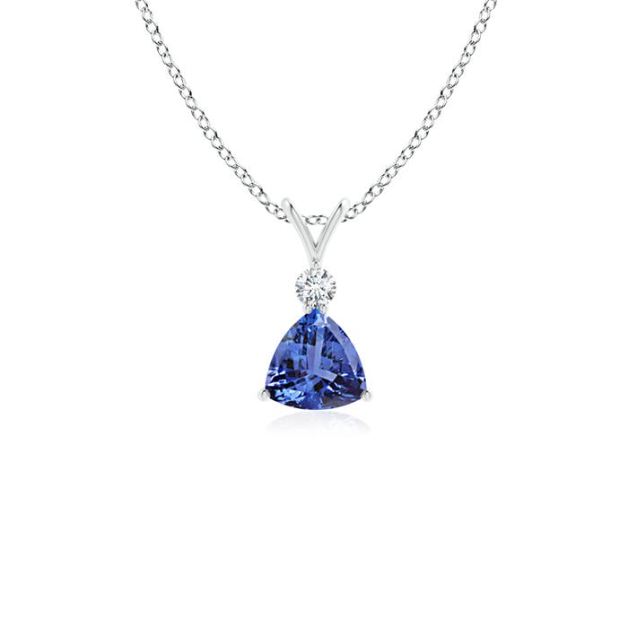 AA - Tanzanite / 0.44 CT / 14 KT White Gold