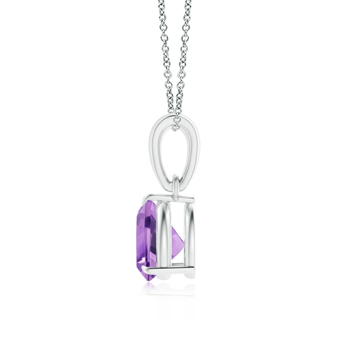 6mm A Claw-Set Trillion Amethyst Solitaire Pendant in P950 Platinum product image