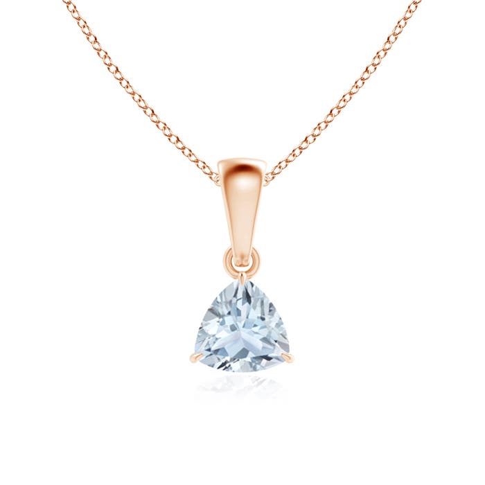 A - Aquamarine / 0.35 CT / 14 KT Rose Gold