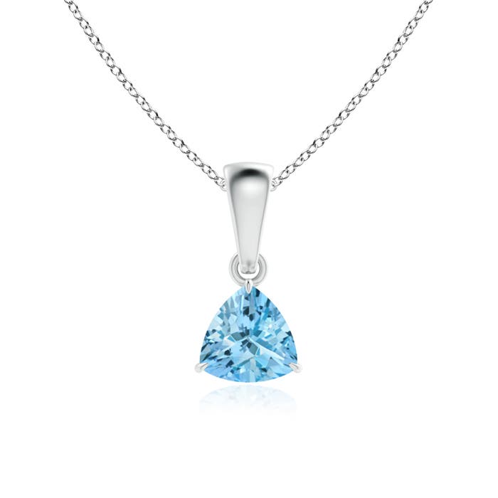 AAAA - Aquamarine / 0.35 CT / 14 KT White Gold