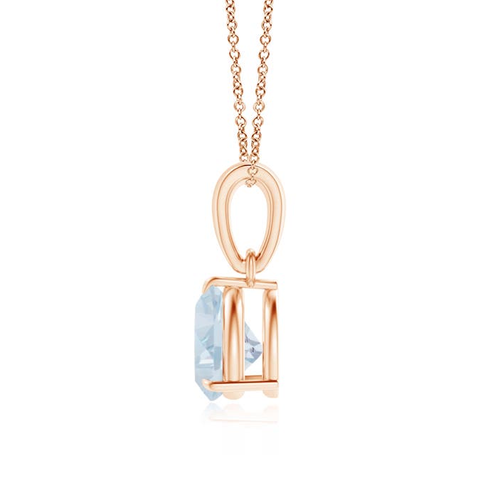 A - Aquamarine / 0.6 CT / 14 KT Rose Gold