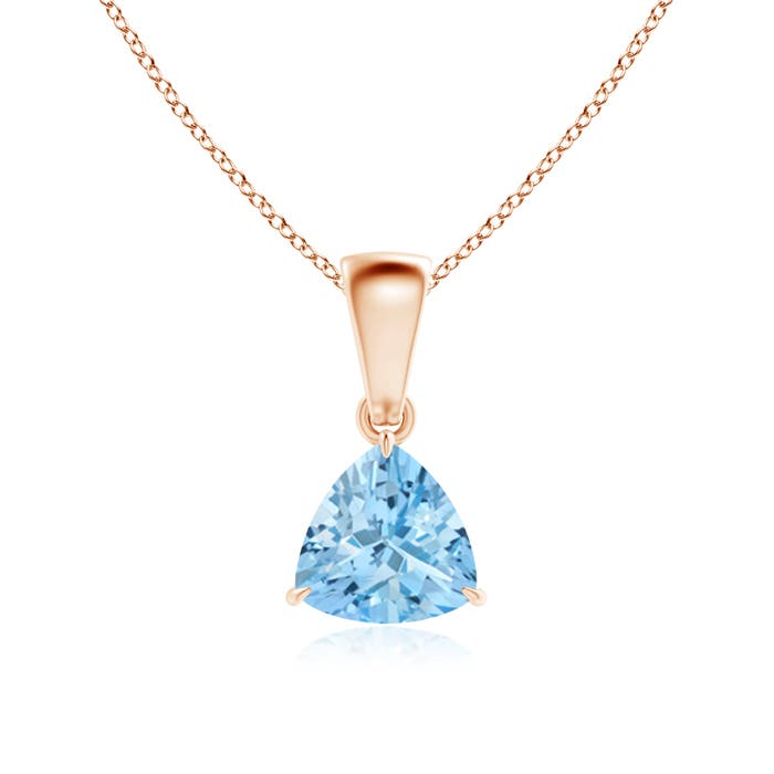 AAAA - Aquamarine / 0.6 CT / 14 KT Rose Gold