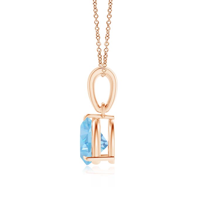 AAAA - Aquamarine / 0.6 CT / 14 KT Rose Gold