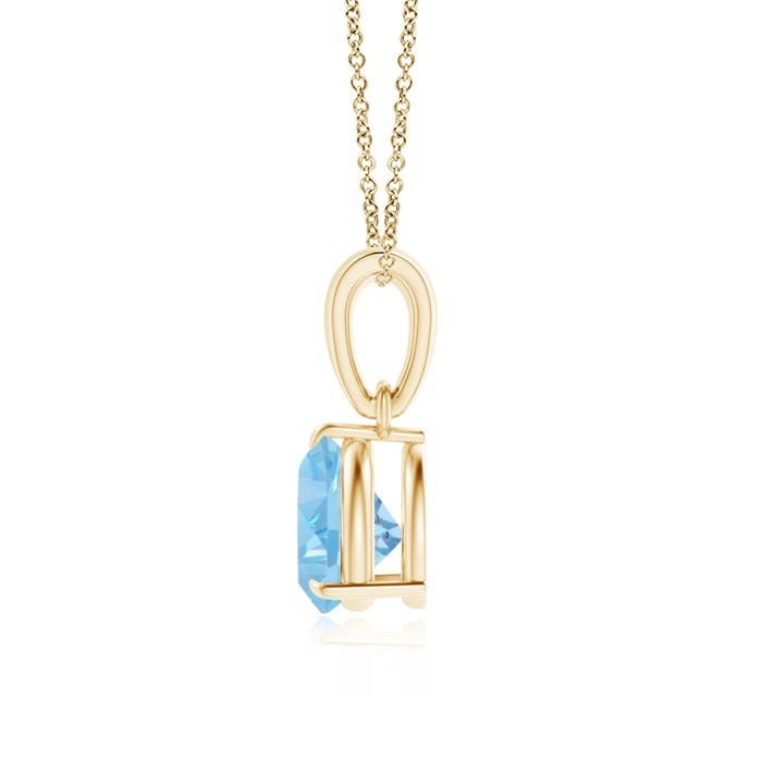 AAAA - Aquamarine / 0.6 CT / 14 KT Yellow Gold