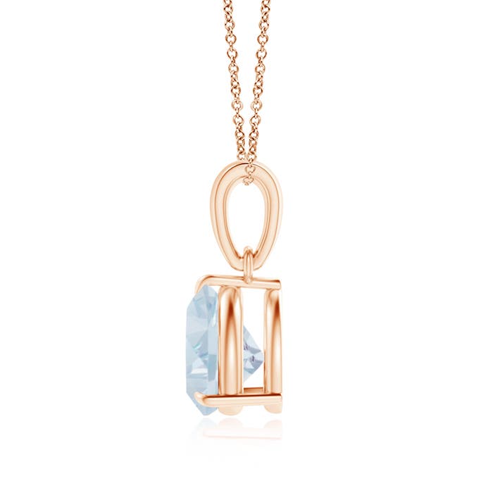 A - Aquamarine / 1 CT / 14 KT Rose Gold