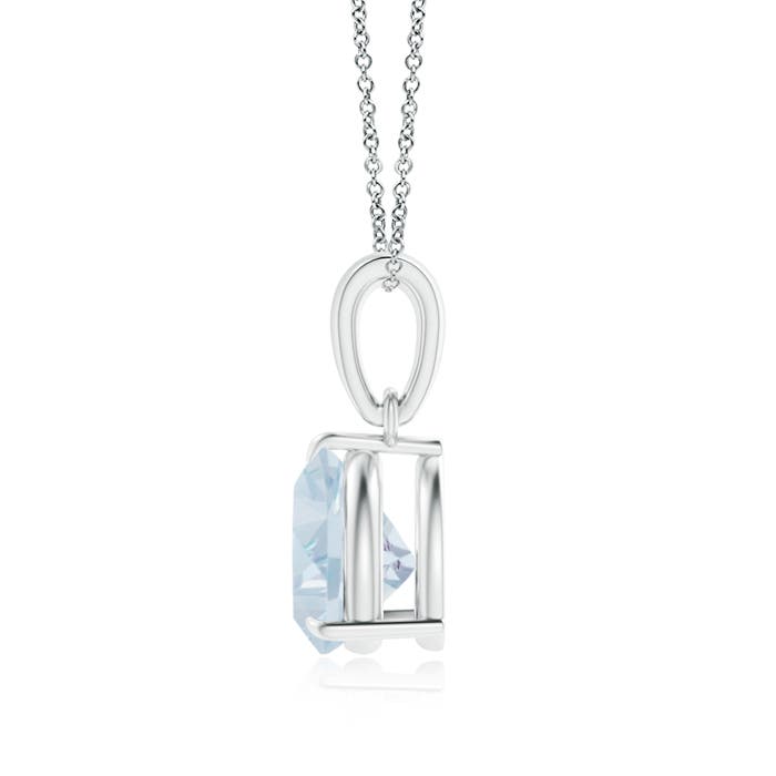 A - Aquamarine / 1 CT / 14 KT White Gold